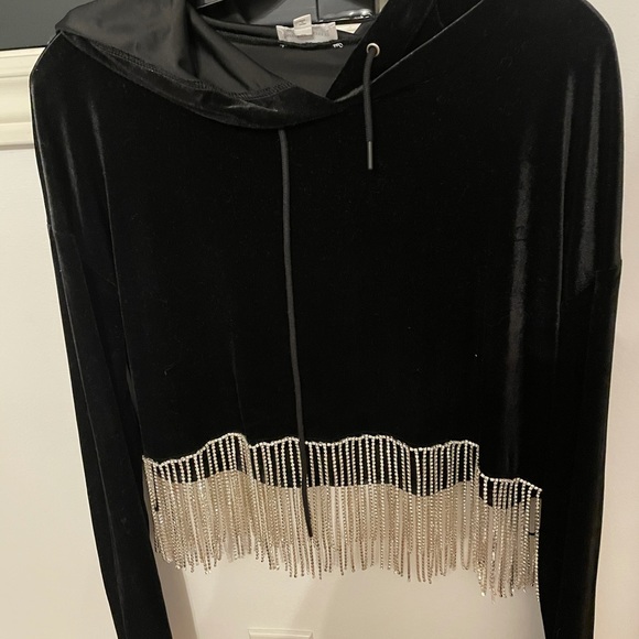 Super down velvet shirt with rhinestone - Picture 7 of 7